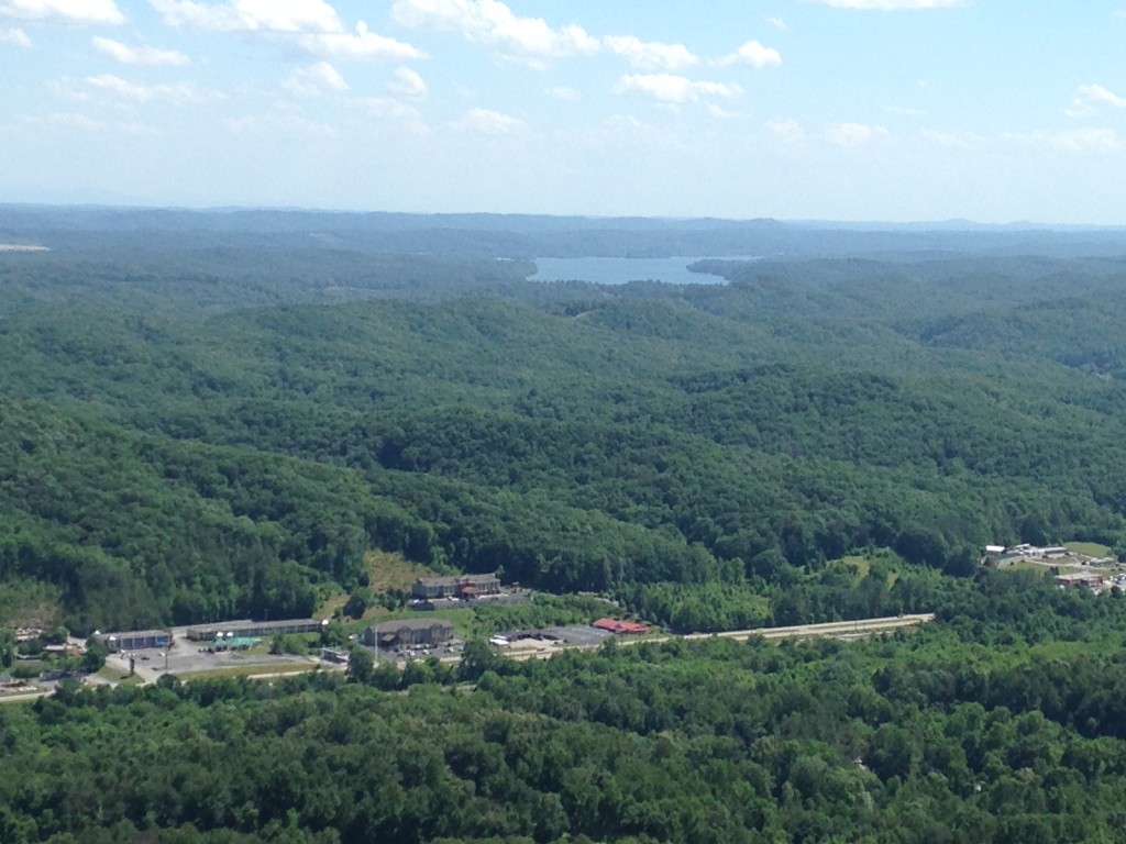 Looking out onto Watts Bar Lake from preserved property Foothills